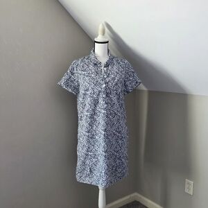 Garnet Hill Linen Relaxed Popover Floral Dress